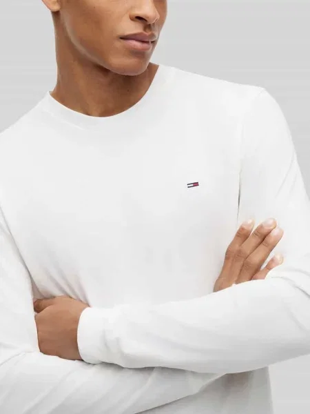 Bluzki z długim rękawem o kroju regular fit z czystej bawełny w zestawie 2 szt. Tommy Jeans beżowa