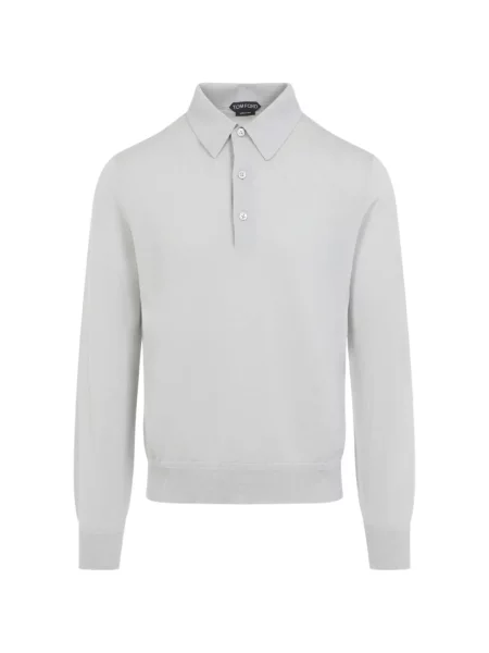 Lung tricou polo Tom Ford gri