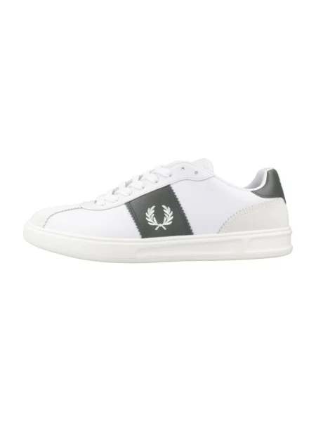 Pantofi Fred Perry din piele de căprioară alb