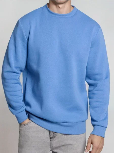 Sinsay Mikina s kulatým výstřihem modrá