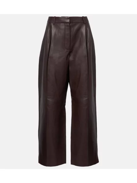 Pantaloni Zimmermann din piele maro