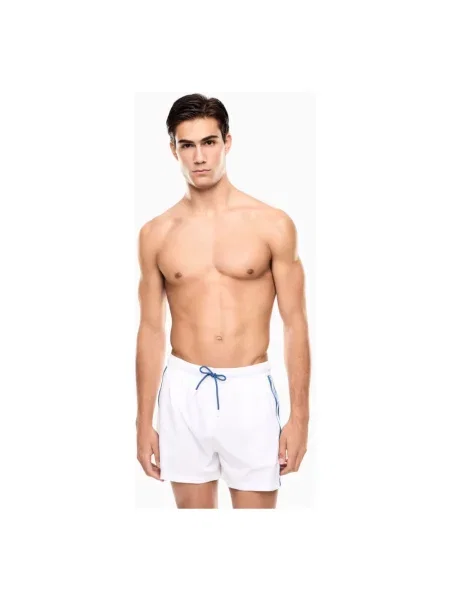 Kąpielówki Emporio Armani z logo białe