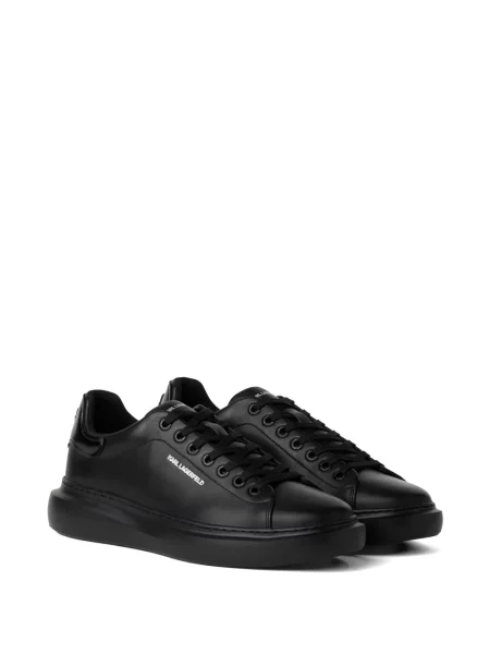Sneakerși Karl Lagerfeld cu șireturi din dantelă negru