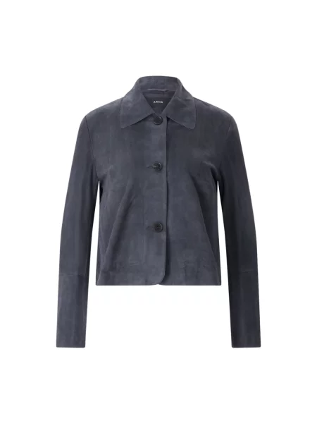 Kurtka skórzana Arma szara