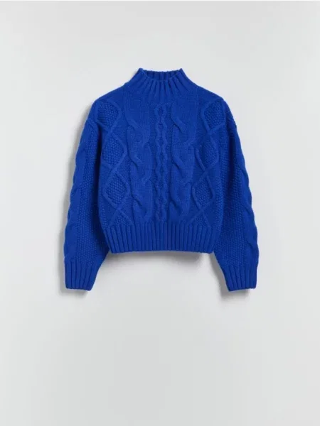 Reserved Вовняний джемпер кобальтовий 