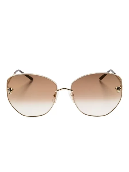 Ochelari de soare Cartier Eyewear cu imprimeu geometric cu autograf