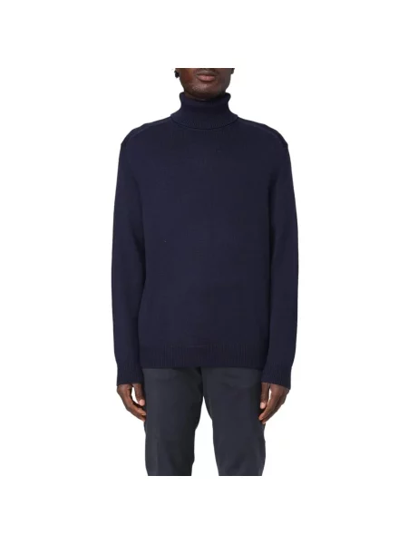 Sweter z golfem Armani Exchange do golfa niebieski