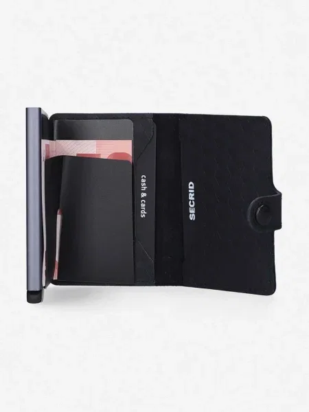 Secrid pénztárca Portfel Secrid Miniwallet Optical MOP-BLACK-TITANIUM fekete