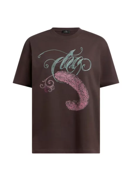 Scurt tricou Etro cu imagine maro