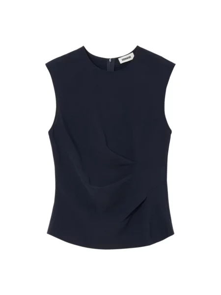 Bluzka Zenggi z krepy niebieska