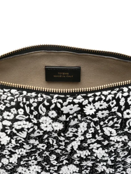 Geantă Toteme cu model floral negru