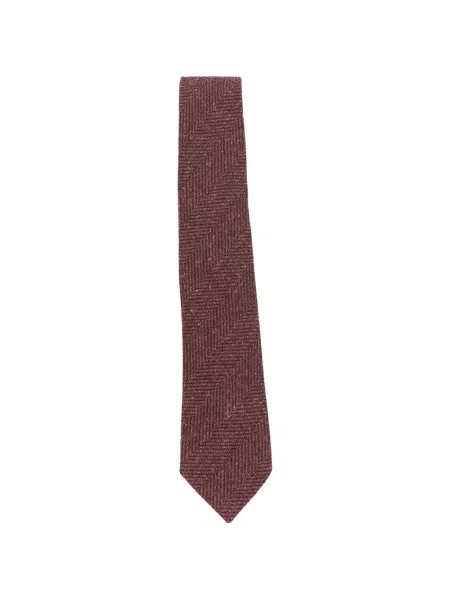 Cravată Tagliatore cu model herringbone roșu