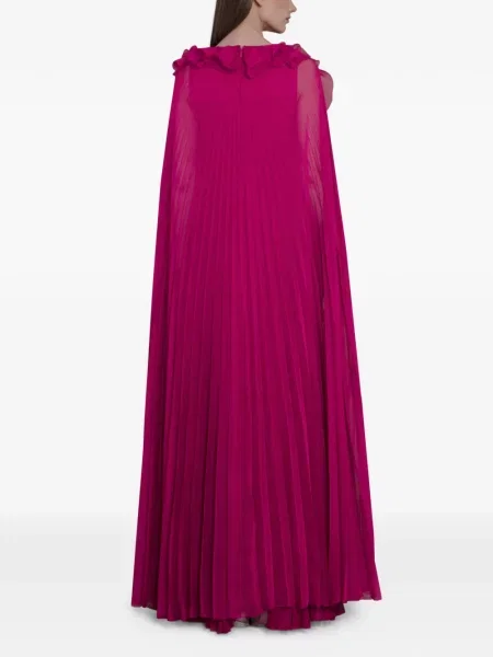 Rochie maxi Gemy Maalouf cu volane roz