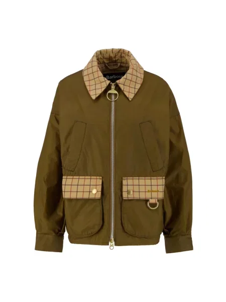 Barbour krótka kurtka Launton zielona
