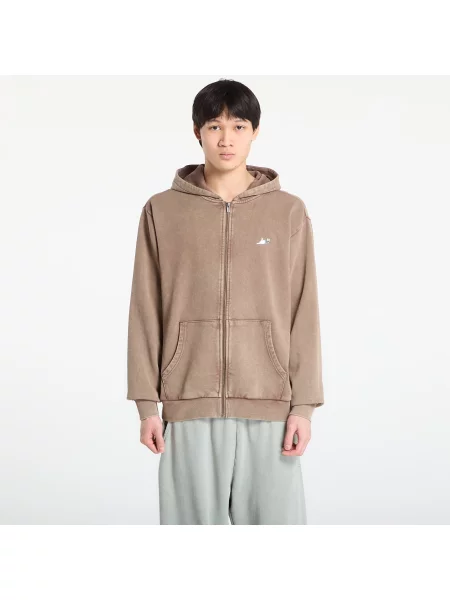 Mikina RIPNDIP Castanza Up Hoodie Brown Vintage Wash S hnědá