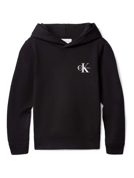 Mikina s kapucňou Calvin Klein Jeans čierna