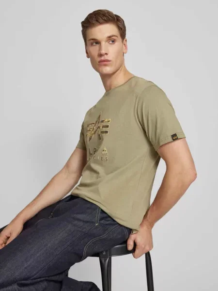 T-shirt z nadrukiem z logo Alpha Industries