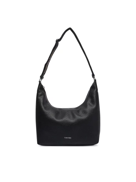 Calvin Klein Torbica Webbing Strap Md Shoulder Bag crna