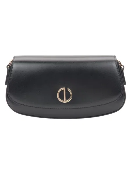 Mała torebka skórzana Estro skórzana czarna