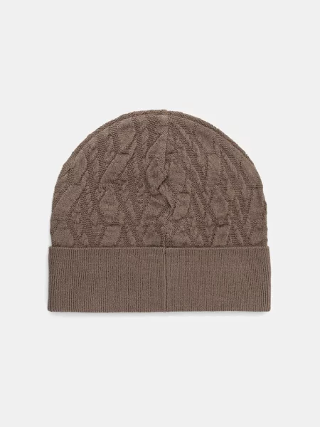 Armani Exchange Vunena kapa smeđa