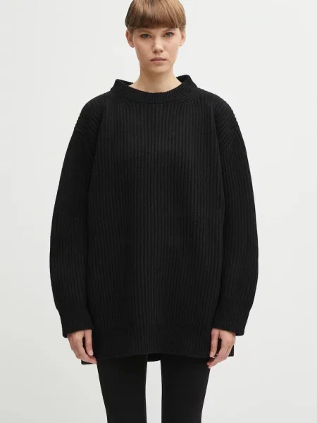 Maison Margiela pulóver gyapjúkeverékből meleg fekete