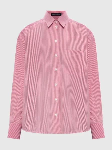 Рубашка Dolce&gabbana в полоску красная