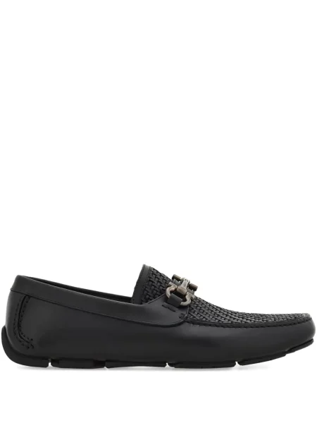 Pantofi loafer Ferragamo cu cataramă negru