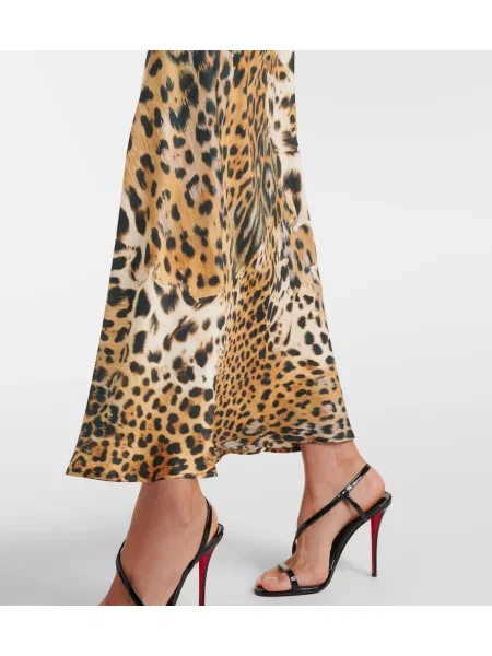 Rochie Roberto Cavalli din satin cu imagine