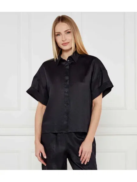 BOSS ORANGE Cămașă C_Bisenas | Oversize fit negru