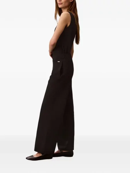 Pantaloni Calvin Klein cu autograf maro