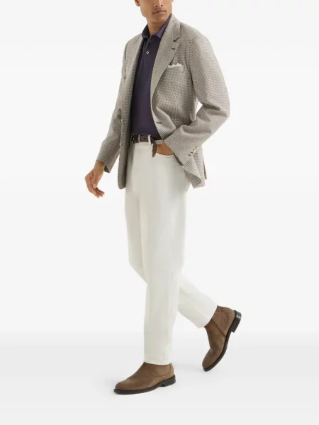 Tricou polo Brunello Cucinelli cu autograf violet