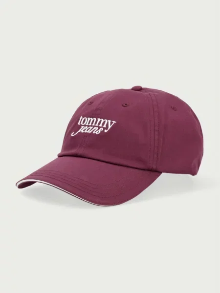 Tommy Jeans czapka z daszkiem fioletowa