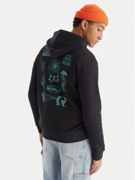 Mikina s kapucňou Quiksilver čierna
