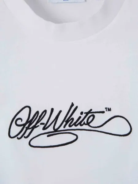 Tricou Off-white cu broderie alb