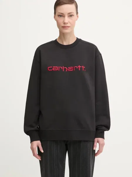 Carhartt WIP bluză W Carhartt Sweat cu imprimeu negru