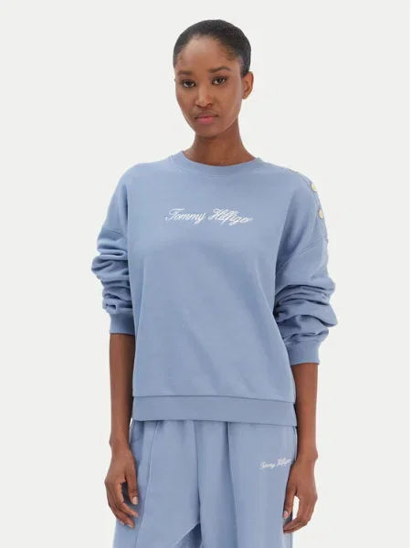Tommy Hilfiger Bluză Script albastru