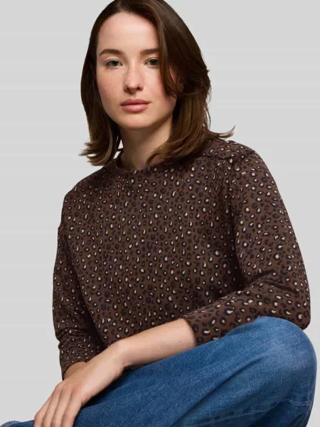 Bluza o kroju relaxed fit z mieszanki bawełny Tom Tailor Denim czarna