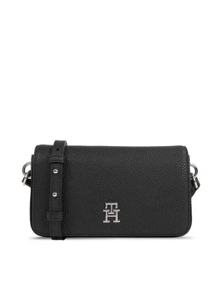 TOMMY HILFIGER Torba preko ramena / srebro crna