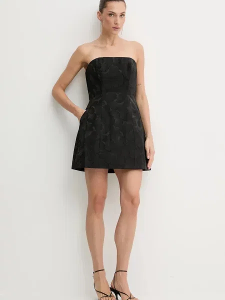 Сукня Bardot mini розкльошена чорний