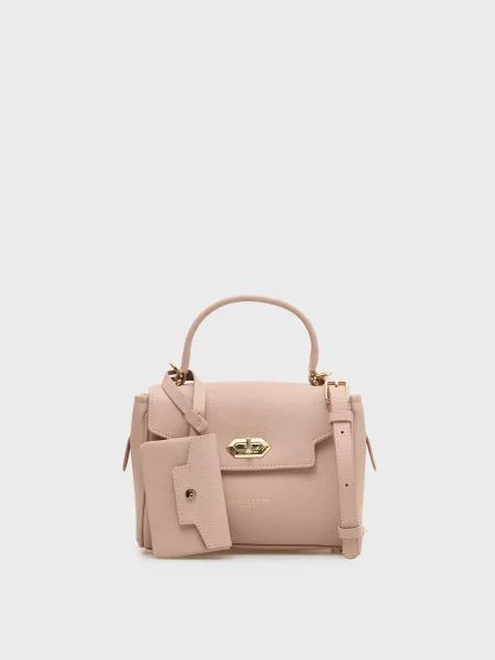 Шкіряна сумка Lancaster рожева