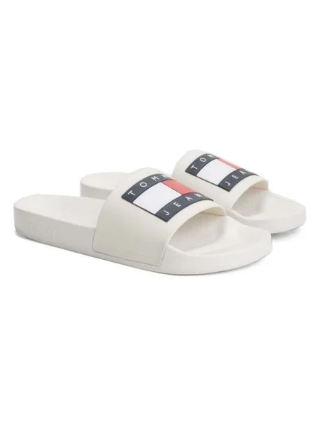 Tommy Jeans Pool Slide Ess ecru pánske žabky biela