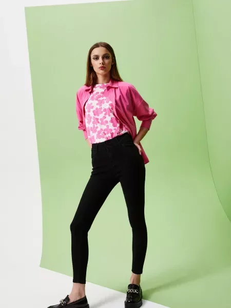 Дънки skinny fit Marisse черно