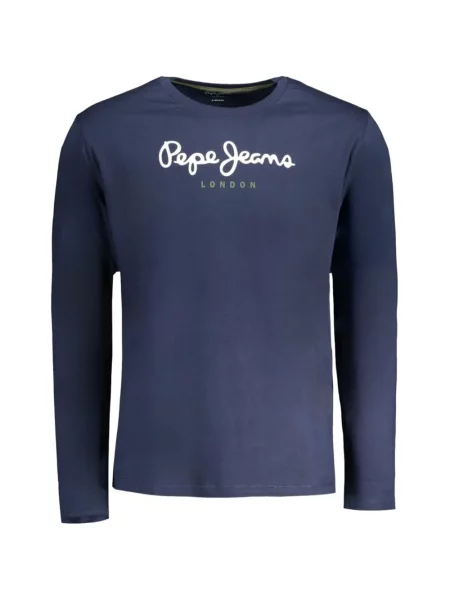 Lung tricou Pepe Jeans cu imagine albastru