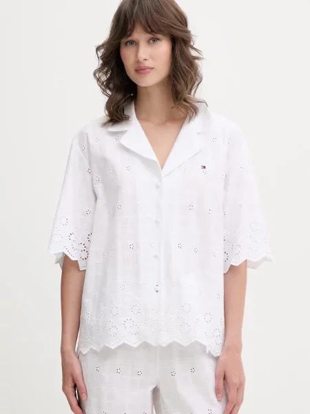 Tommy Hilfiger pyžamová košile bílá