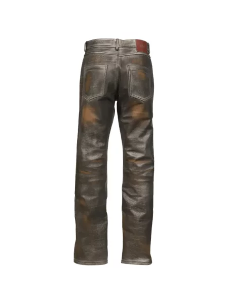 Pantaloni 424 din piele gri