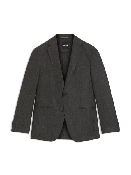 Sacou Boss cu model herringbone maro