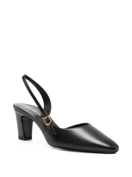Pantofi cu toc Herbert Levine din piele cu cataramă slingback negru