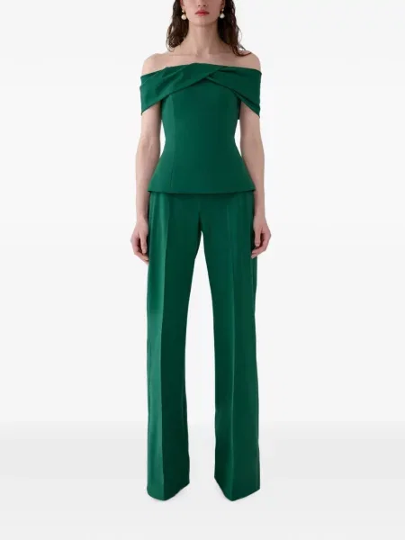 Bluză Carolina Herrera drapată verde