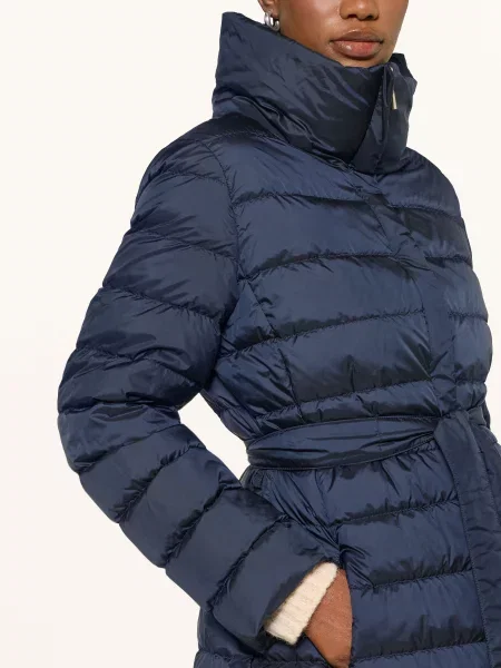 Weekend Max Mara Lehký Péřový Kabát Sarta tmavě modrá