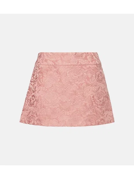 Fustă Dolce&gabbana cu model floral din jacard roz